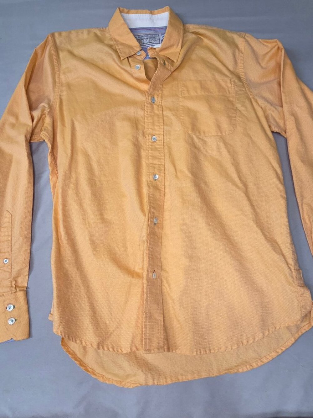 Alexander Julian Private Reserve Yellow Micro-Dot Shirt M